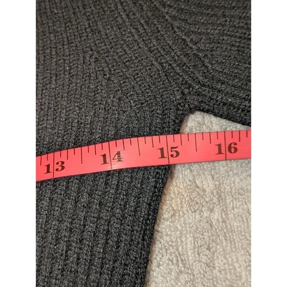 Madewell XXS Black‎ Sweater Square Neck Ribbed Knit Balloon Long Sleeve NWT $118 - Picture 7 of 12